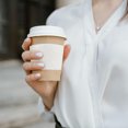 thumbnail image 7 of Aspire 100 Pcs Coffee Cup Sleeves White Cardboard, Fit 10-24oz Cups For Hot and Cold Drinks Corrugated Insulators, 7 of 7