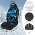 thumbnail image 7 of Uorisanigo Car Seat Covers, Blue Dolphin High Back Auto Front Seat Covers, Soft Plush Seats Cover Fits for Most Cars, Trucks, SUVs, Vans, Set of 2, Easy to Install, 7 of 7