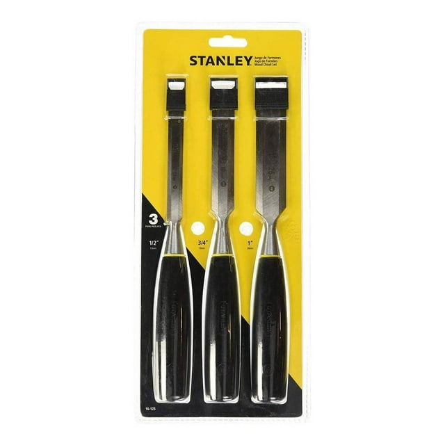 Set De 3 Formones 12 18 Y 23 Mm Mango Polipropileno Stanley Stanley 16-125LA