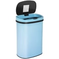 thumbnail image 6 of Dkelincs 13 Gallon Kitchen Trash Can Bathroom Trash Can Automatic Sensor Stainless Steel Trash Can Garbage Can with Lid by 4xC Batteries for Kitchen, Bathroom, Office, Blue, 6 of 7
