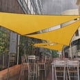 thumbnail image 2 of Amgo 15' x 17' x 22.7' Custom Size Yellow Triangle Waterproof Sun Shade Sail Order To Make UPF50+ AMTADT12 Canopy Awning, 98% UV Blockage Water Resistant, Backyard Patio Garden (We Customize), 2 of 9