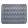 thumbnail image 2 of RV 2 alfombrillas de secado de silicona gris, alfombrilla de drenaje grande antideslizante con aislamiento térmico y alfombrilla de secado de platos con aislamiento térmico para secar cubiertos y plat, 2 of 5