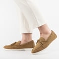 thumbnail image 5 of Men's Genuine Leather Loafers Slip-On Moccasins with Decorative Laces, Suede Dress Shoes, Lightweight and Breathable with Rubber Sole, Stylish Men's Loafers, Brown-03, 13 US, 5 of 5