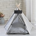 thumbnail image 1 of Tente Tipi pour Animal, Maison Lavable pour Chien et Chat avec Coussin, 1 of 10