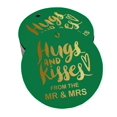 thumbnail image 1 of Inkdotpot Pack Of 50 Real Gold Foil Paper Tags Hugs & Kisses From The Wedding Favor Hang Tags, 1 of 6