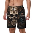 thumbnail image 1 of Fotbe Metal Style Horned Skull Traje de Baño para Hombre – Shorts de Natación de Secado Rápido con Forro y Bolsillos-3X-Large, 1 of 6