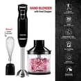 thumbnail image 2 of Chefman RJ19-RBR-S-Marsala - Batidora de hielo (goma, 300 W, tacto suave), negro (Black Bonus Pack), 2-Speed Control, 1, 2 of 5