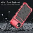 thumbnail image 7 of No Screws Metal Case for iPhone 14 Cover, Outdoor Sports Military Heavy Duty Alloy Aluminum Metal Case Dustproof Protective Shockproof Cover for iPhone 14 6.1 inch,Red, 7 of 7