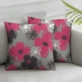 thumbnail image 3 of BANET Throw Pillow Cover Set of 2, Vibrant Colored Free Hand Drawing Style , Decorative Square Covers for Couch Bed &amp; Sofa,Hot Pink Black Grey 18x18in, 3 of 7
