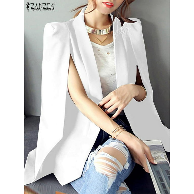 Shawl collar cape sleeve blazer deals