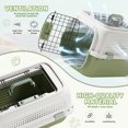 thumbnail image 3 of Magshion 23" Hard-Sided Pet Carrier with Food Bowl, Top & Front Doors, Ventilated Travel Crate for Cats & Small Dogs up to 26 lbs, White/Green, 3 of 7