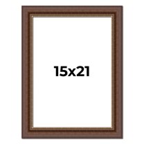 15x21 Copper and Brown Real Wood Picture Frame Width 2 inches | Interior Frame Depth 0.5 inches |