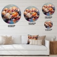thumbnail image 4 of Designart "Expressionist Seashells composition I" Animals Oversized Wall Clock, 4 of 5