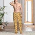 thumbnail image 5 of Uemuo Cartoon Squirrel Pattern Men's Wide Leg Palazzo Lounge Pants with Pockets Light Weight Loose Comfy Casual Pajama Pants-XX-Large, 5 of 9