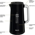 thumbnail image 3 of KRUPS Digital Touch Electric Kettle, 1.7 L, Stainless Steel Interior, 5 Presets, Black, 3 of 4