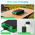 thumbnail image 5 of CATGOOD 46800mAh Solar Power Bank 15W Fast Charging Portable Charger with 4 Cables & Wireless Charge, Fast Charging Travel Battery Pack with Camping Flashlight(Green), 5 of 8