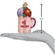 thumbnail image 4 of Taza rosa con adorno colgante de Navidad del Viejo Mundo con la mejor mamá, 4 of 5