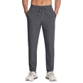 thumbnail image 2 of Hearthz Men's Straight Leg Pants Elastic Waist Drawstring Trousers Pants for Men Baggy Summer Workout Pants for Men Gym with Pockets Dark Gray S, 2 of 4