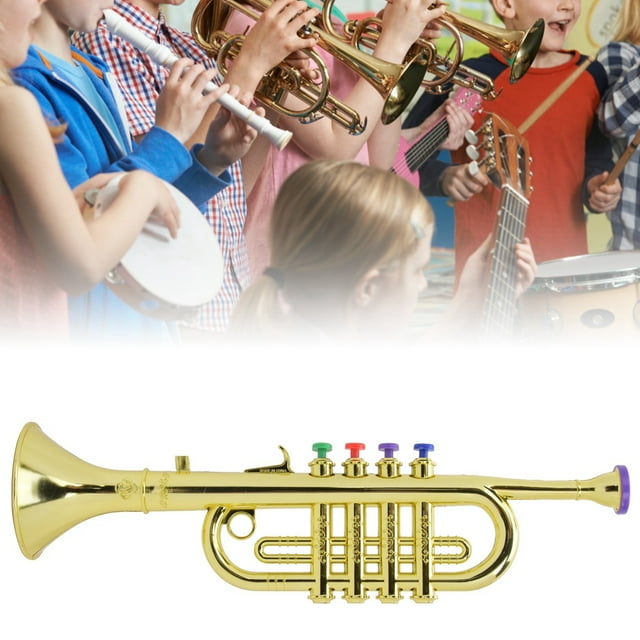 Kid Trumpet, Wind Instrument Music Gift Children Trumpet, For Enthusiast Beginner Teaching Supplies For Stage Performances