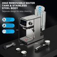thumbnail image 2 of SECPOEDR Espresso Machine, 20 Bar Cappuccino Machines with Milk Frother for Home, Compact Espresso Maker & Stainless Steel Coffee Machine for Cappuccino, Latte, Cold Brew, Silver, 2 of 10