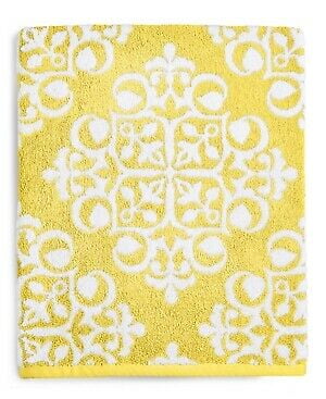 Yellow Charter Club Elite Fashion Medallion Cotton 30" x 56" Bath Towel 