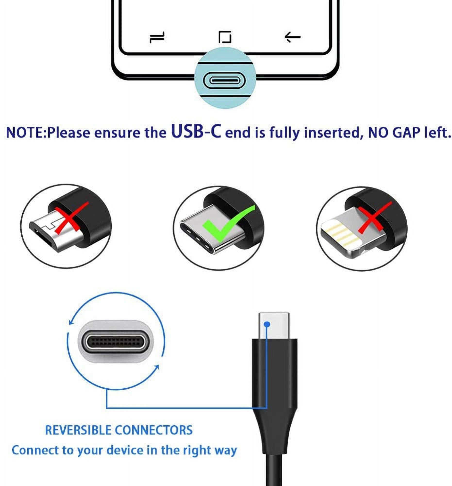 Home Charger & 10ft USB Cable for Samsung Galaxy S22,Ultra,S21,Ultra,S20 Ultra,Plus,Fan Edition,FE 5G - Fast 18W USB Port Power + Type-C Charger Cord Power Combo