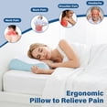 thumbnail image 7 of Cervical Neck Pillow for Sleeping and Neck Support, Ergonomic Contour Memory Foam Pillow for Side, Back, Stomach Sleeper, Washable Pillowcase, Blue, 7 of 7