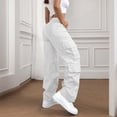 thumbnail image 2 of Womens Hiking Pants Quick Dry Cargo Pants Spicy Girl High Waisted Wide Leg Pants With Multiple Pockets Casual Work Pants, 2 of 9