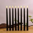 thumbnail image 3 of Velas cónicas con batería de 10 piezas LED LED LECHENES DE VELLAS EN LA EN EL EN EL EN FLAMA (28 cm), 3 of 5