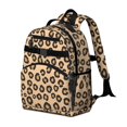 thumbnail image 2 of Brown and Brown Leopard Print Cute School Backpack Bag for School with Padded Back and Adjustable Shoulder Straps 15.25"x11.5"x5.25", 2 of 5