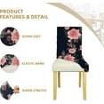 thumbnail image 4 of Flower Chair Covers for Dining Room Set of 4, Dining Chairs Seat Cover,Kitchen Stretch Chair Covers,Seat Cover for Dining Chairs,Furniture Protector for Chairs Dining Room,Slipcover Chair Covers, 4 of 6