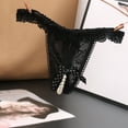 thumbnail image 3 of Women's Low Waist Open Crotch Lace Underwear - Pearl Massage Thong - One Size Fits Most, 3 of 3