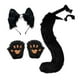 thumbnail image 3 of Conjunto de orejas y cola de gato y zorro, diadema para disfrazarse, fiesta o actuación. Negro, 3 of 8