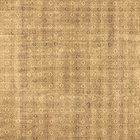 Ahgly Company Indoor Square Abstract Brown Contemporary Area Rugs, 8' Square