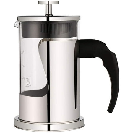 HSD Stainless Steel Pressure Pot, Glass French Filter Coffee Pot, Hand