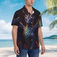 thumbnail image 2 of Lsque Rainbow Wings Majestic Dragon pattern Hawaiian Shirt for Men, Unisex Summer Beach Casual Short Sleeve Button Down Shirts-XX-Large, 2 of 9