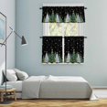 thumbnail image 5 of Christmas Tree Kitchen Curtains Sets for Windows 36 Inch Length, Winter Snowflake Xmas Pine Forest Stars Rod Pocket Window Treatments Tier Curtains and Valances Set for Bedroom/Bathroom, 5 of 8