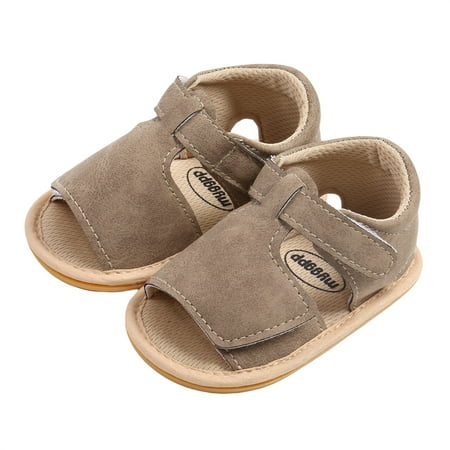 Baby Girl Boy Sandals Summer Beach Casual Shoes Flats Rubber Sole Non Slip Infant First Walker Crib Shoes