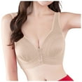 thumbnail image 3 of DuoJiaJ Lace Bras for Women Front Closure Bras for Plus Size Full Coverage Bras Gray, 3 of 4
