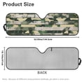 thumbnail image 7 of Yuyamidu Green Camo Windshield Sun Shade, Board Car Sunshade for Rubicon Sahara TJ JK JKU 2 & 4 Door-Blocks UV Rays Sun Visor Shield, 7 of 7