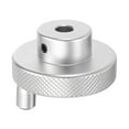 thumbnail image 1 of Uxcell Roue à Main en Alliage d'Aluminium 50mm OD 8mm avec Poignée Rotative Outil pour Machine à Laver, Argent, 1 of 6