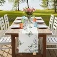 thumbnail image 4 of Table Runners 48 Inches Long Dress Scarves, Spring Lavender Farmhouse Kitchen/Dining Table Runner, Short Coffee Tablerunners, Garden Botanical Leaves Butterflies 13x48 Inch, 4 of 9