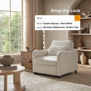 Mopio Sophie 4-in-1 Convertible Sleeper Chair Bed, Accent Chair, Armchair, Chaise Lounge, Comfy Reading Chair, Pull Out Bed with Adjustable Backrest & Spill-Resistant Boucle for Living Room, Bedroom