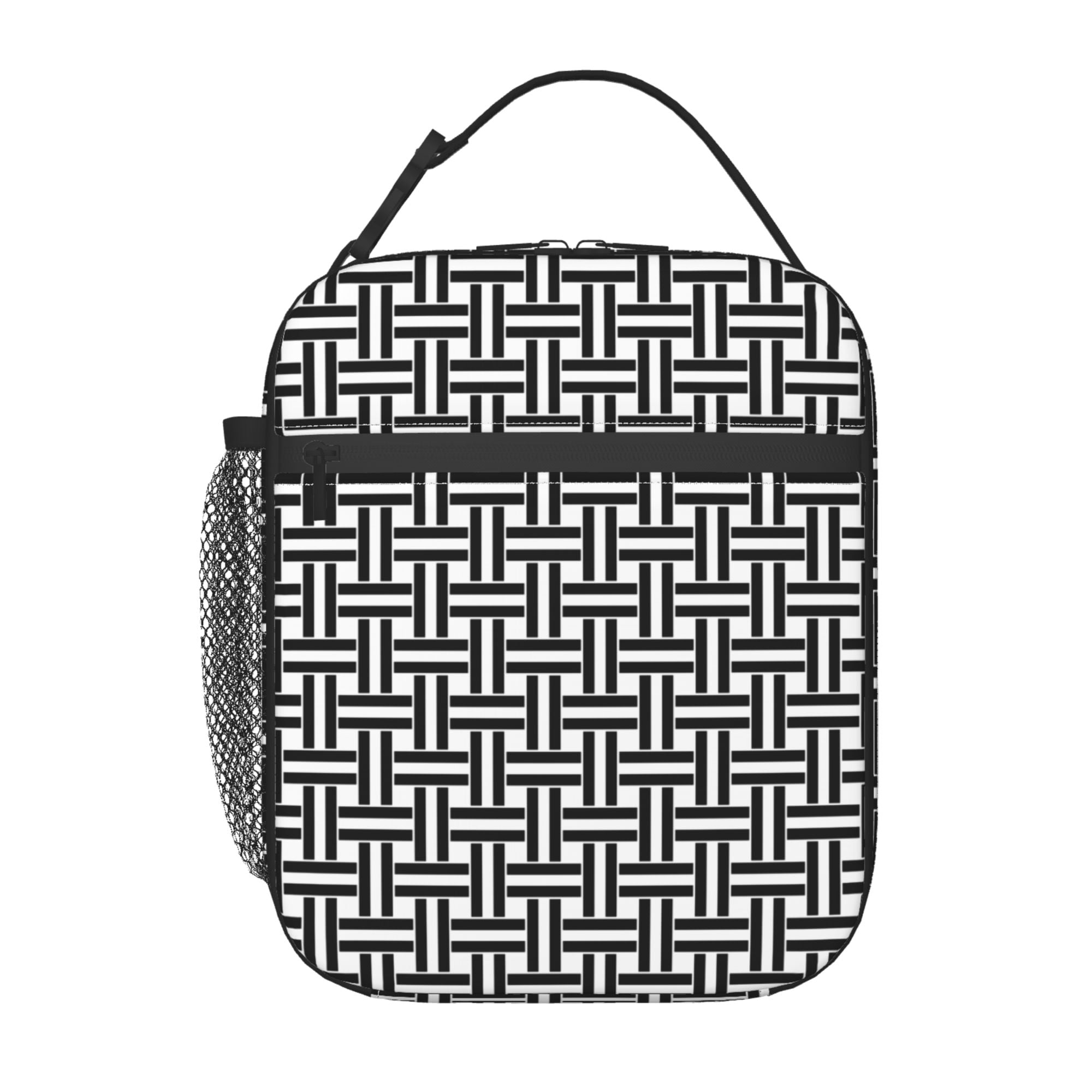 YFYANG Reusable Adult / Children Portable Lunch Bag, Black and White