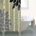 thumbnail image 4 of Gray Floral and Petal Pattern Shower Curtain 36"x72" ,Bathroom Decorative Shower Curtains Set with 12 Hooks,Modern Waterproof Washable Shower Curtain, 4 of 6