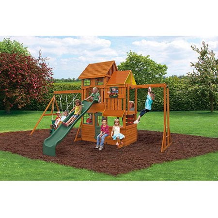 Cedar Summit Barrington Cedar Wooden Swing Set - dealepic