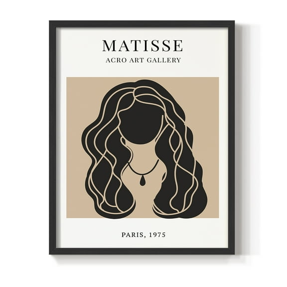 Matisse CXIX Framed Print in Black Solid Wood 8 x 10 Framed Print