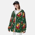 thumbnail image 3 of Lsque Vintage Santa Skiing Green Plaid UPF 50+ Lightweight Sun Protection Men's Women's Long Sleeve Shirt, Hoodie Performance -Medium, 3 of 9