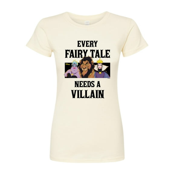 Disney Villains - Every Fairy Tale Needs A Viillain - Juniors Fitted Graphic T-Shirt