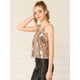 thumbnail image 4 of INSPIRE CHIC Camisola Brillante Con Lentejuelas Del Día De San Patricio Para Mujer Club Party Sparkle Cami Top Color Oro rosa XS, 4 of 6